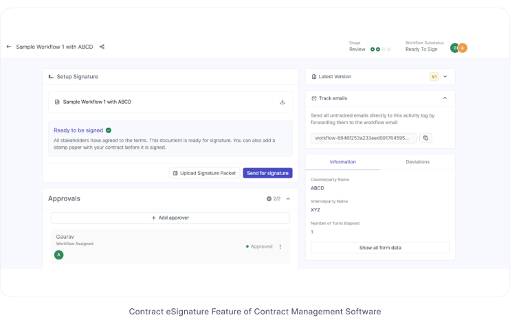 eSignature for contracts