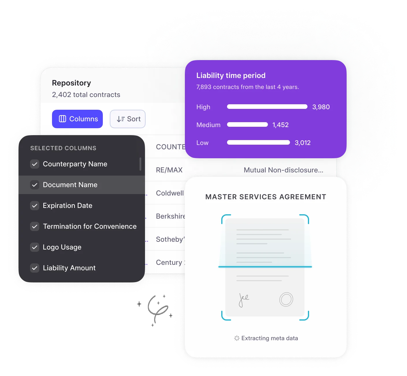 real estate contract management software mockup 2